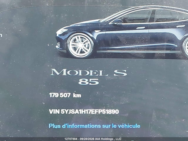 Tesla MODEL S 2014 5YJSA1H17EFP51890 Image 15