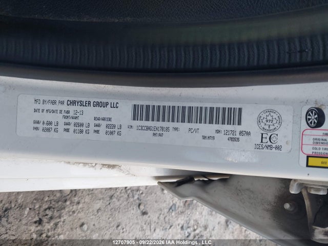 Chrysler 200 LX 2014 1C3CCBAG1EN178185 Image 9
