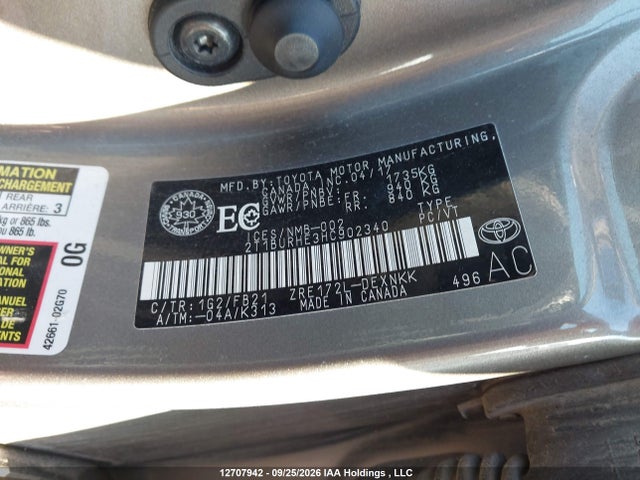 Toyota COROLLA LE 2017 2T1BURHE3HC902340 Image 9