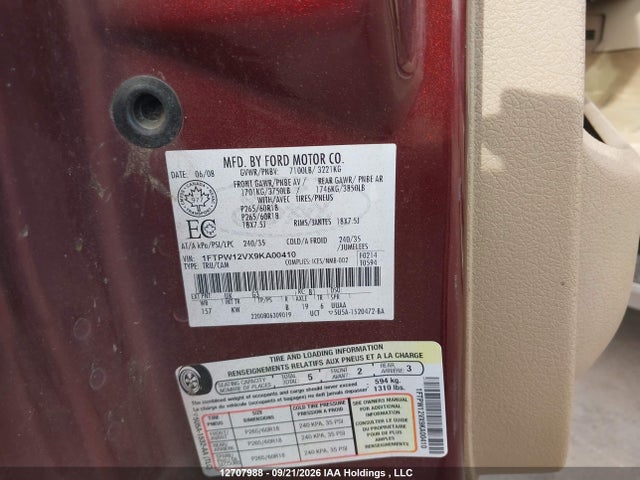 Продаж на аукціоні авто 2009 Ford F150 Supercrew, vin: 1FTPW12VX9KA00410, номер лоту: 12707988