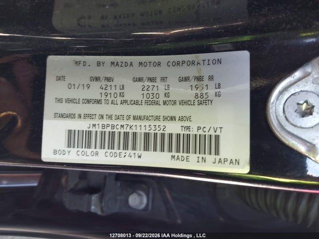 Mazda Mazda3 Gs 2019 JM1BPBCM7K1115352 Image 9