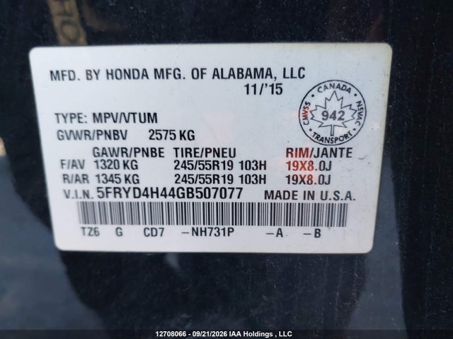 Acura Mdx Navigation Package 2016 5FRYD4H44GB507077 Image 9