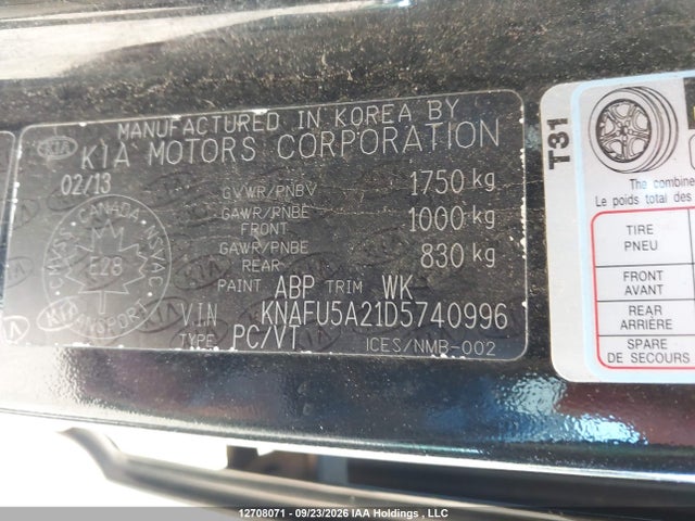 Продаж на аукціоні авто 2013 Kia Forte, vin: KNAFU5A21D5740996, номер лоту: 12708071
