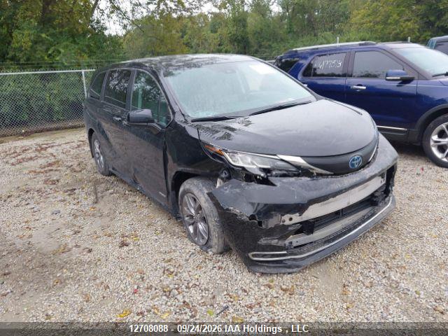12708088 :رقم المزاد ، 5TDGRKEC3MS056357 vin ، 2021 Toyota Sienna Le/xle/xse/limited/platinum مزاد بيع