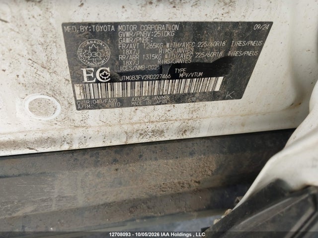 Продажа на аукционе авто 2024 Toyota Rav4 Prime Se, vin: JTMGB3FV2RD227466, номер лота: 12708093