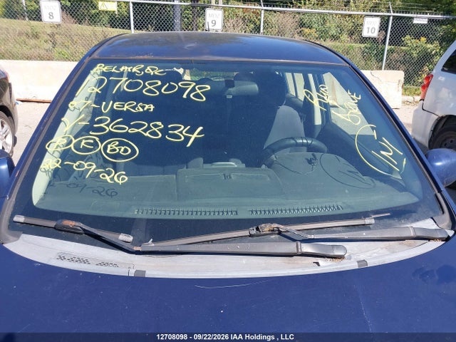 2007 Nissan Versa 1.8s მანქანა იყიდება აუქციონზე, vin: 3N1BC13E87L362834, აუქციონის ნომერი: 12708098