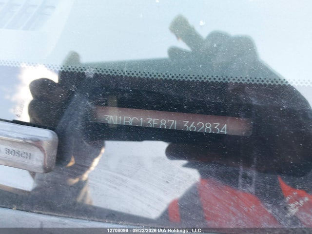 2007 Nissan Versa 1.8s მანქანა იყიდება აუქციონზე, vin: 3N1BC13E87L362834, აუქციონის ნომერი: 12708098