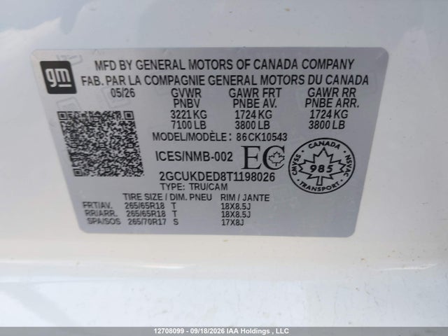 Chevrolet Silverado K1500 Lt 2026 2GCUKDED8T1198026 Image 9