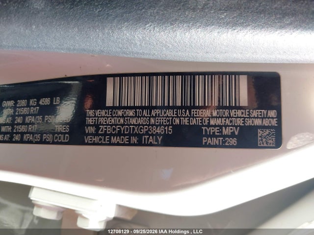 Aukcja sprzedaży 2016 Fiat 500x Lounge, vin: ZFBCFYDTXGP384615, numer aukcji: 12708129