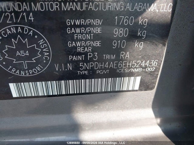 Hyundai ELANTRA GL 2014 5NPDH4AE6EH524436 Image 19