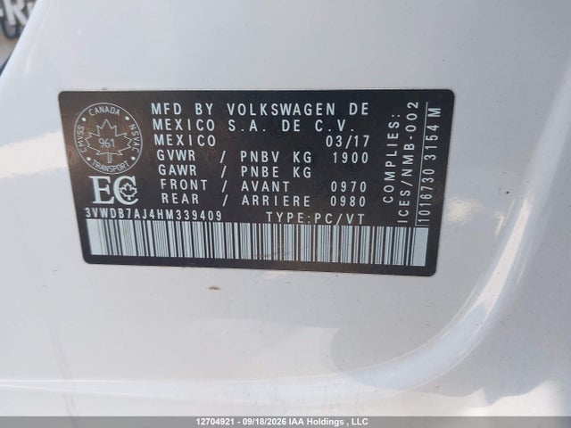 Volkswagen Jetta Wolfsburg Edition 2017 3VWDB7AJ4HM339409 Image 18