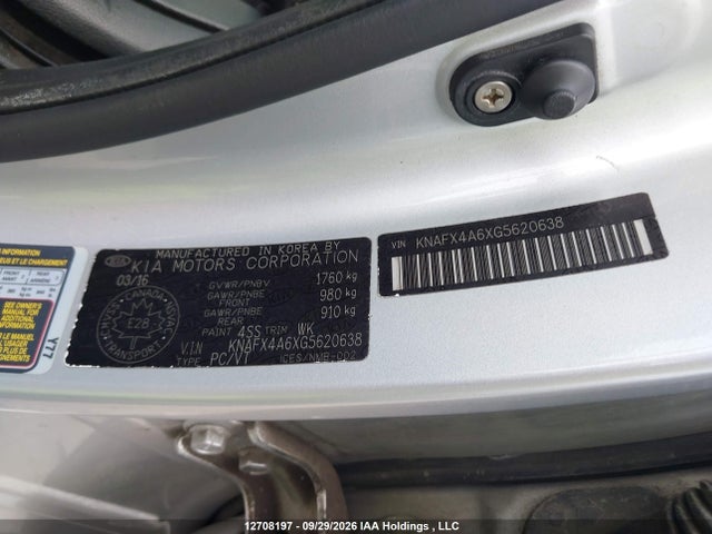 KNAFX4A6XG5620638 KIA Forte 1.8l Lx/1.8l Lx+