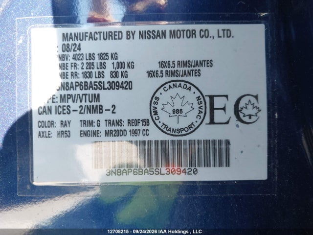 Nissan Kicks 2025 3N8AP6BA5SL309420 Image 9