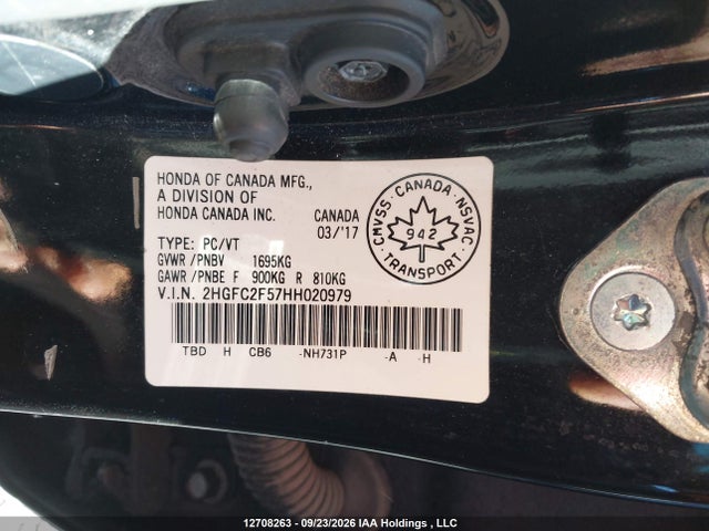 Honda Civic 2017 2HGFC2F57HH020979 Image 18