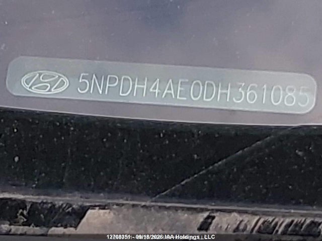 2013 Hyundai Elantra Limited მანქანა იყიდება აუქციონზე, vin: 5NPDH4AE0DH361085, აუქციონის ნომერი: 12708351