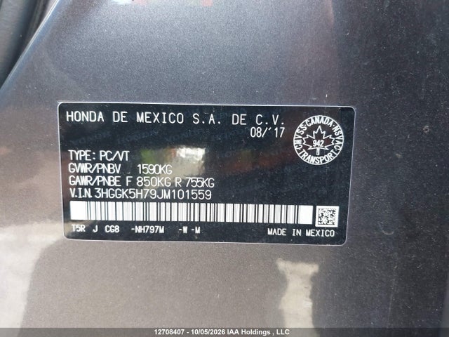 Honda FIT EX 2018 3HGGK5H79JM101559 Image 18