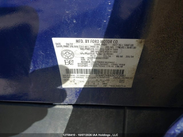 Aukcja sprzedaży 2013 Ford Taurus Sel, vin: 1FAHP2H8XDG122081, numer aukcji: 12708410