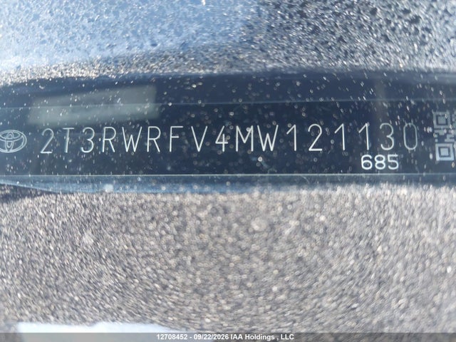 2021 Toyota Rav4 Xle მანქანა იყიდება აუქციონზე, vin: 2T3RWRFV4MW121130, აუქციონის ნომერი: 12708452
