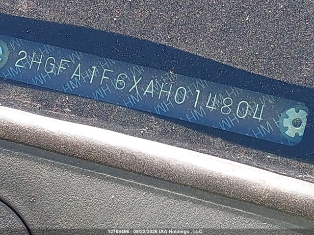 Продажа на аукционе авто 2010 Honda Civic Sport, vin: 2HGFA1F6XAH014804, номер лота: 12708466