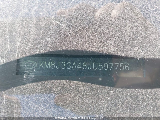 12708494 :رقم المزاد ، KM8J33A46JU597756 vin ، 2018 Hyundai Tucson Limited/sport And Eco/se مزاد بيع