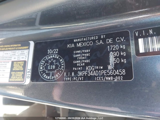 Продаж на аукціоні авто 2023 Kia Forte Ex/ex Premium/ex+/gt-line, vin: 3KPF34AD1PE560458, номер лоту: 12708500