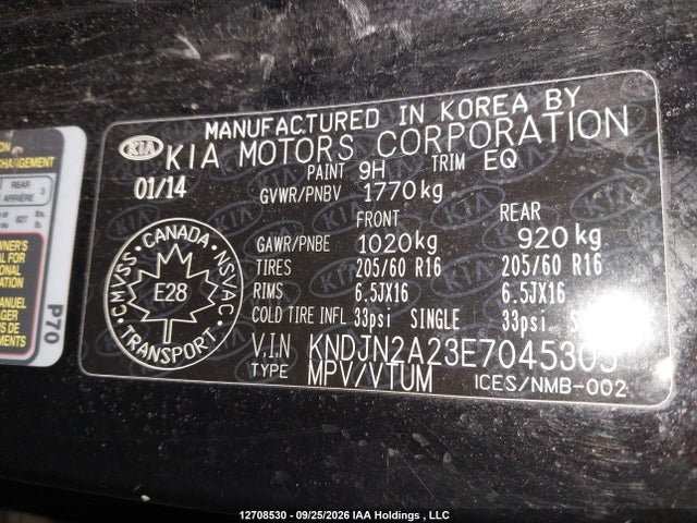 Продаж на аукціоні авто 2014 Kia Soul, vin: KNDJN2A23E7045305, номер лоту: 12708530