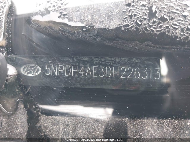 2013 Hyundai Elantra Gls მანქანა იყიდება აუქციონზე, vin: 5NPDH4AE3DH226313, აუქციონის ნომერი: 12708536