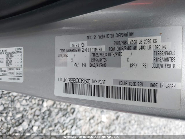 Продаж на аукціоні авто 2009 Mazda 5, vin: JM1CR293090353640, номер лоту: 12708566