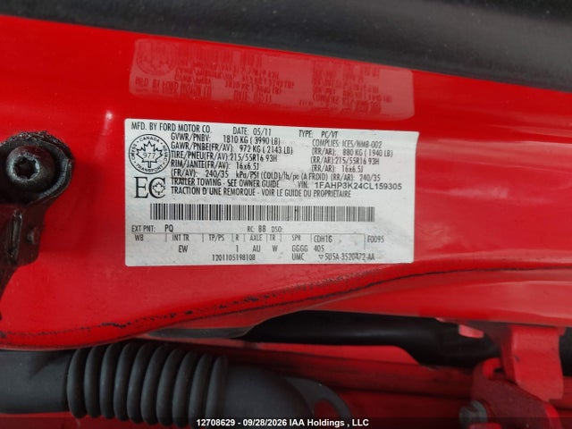Продажа на аукционе авто 2012 Ford Focus Se, vin: 1FAHP3K24CL159305, номер лота: 12708629