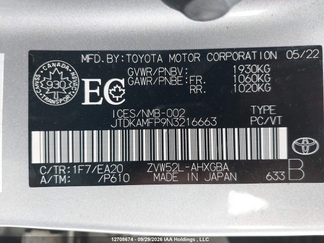 Toyota Prius Prime Upgrade 2022 JTDKAMFP9N3216663 Image 19