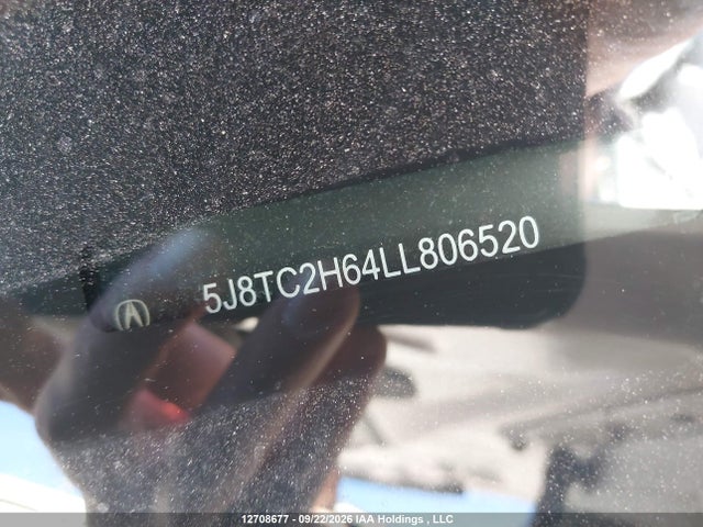 12708677 :رقم المزاد ، 5J8TC2H64LL806520 vin ، 2020 Acura Rdx مزاد بيع
