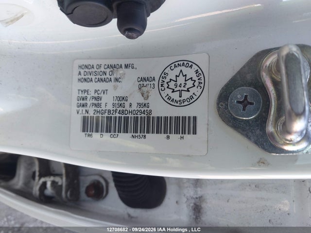 Aukcja sprzedaży 2013 Honda Civic Lx, vin: 2HGFB2F48DH029498, numer aukcji: 12708682