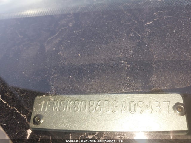 12708735 :رقم المزاد ، 1FM5K8D86DGA09437 vin ، 2013 Ford Explorer Xlt مزاد بيع