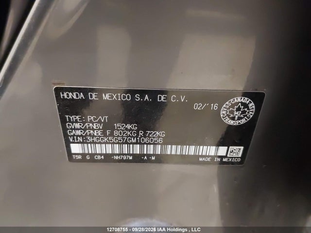 Honda Fit 2016 3HGGK5G57GM106056 Image 9
