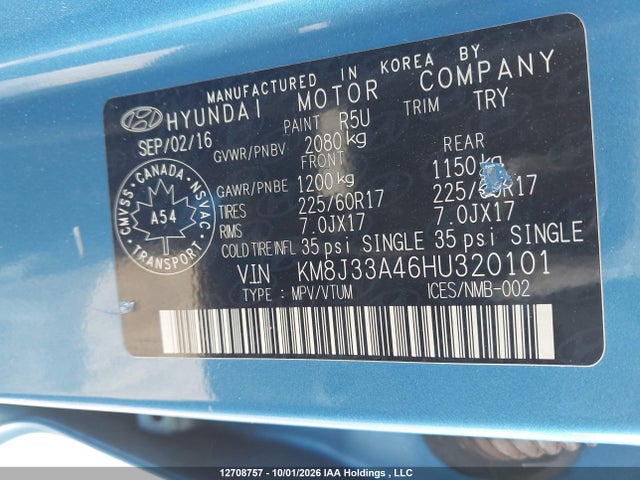 Hyundai TUCSON SE 2017 KM8J33A46HU320101 Image 19