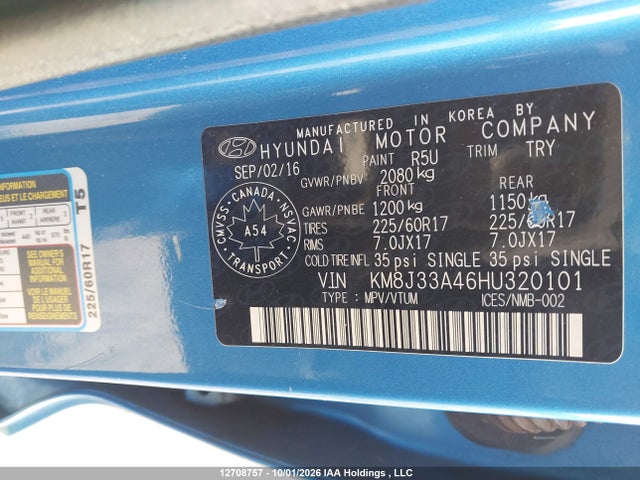 Hyundai TUCSON SE 2017 KM8J33A46HU320101 Image 9