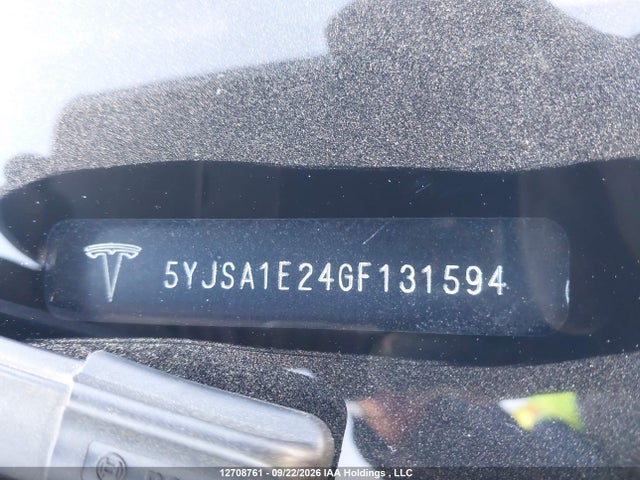 Продажа на аукционе авто 2016 Tesla Model S 60d/70d/75d/85d/90d, vin: 5YJSA1E24GF131594, номер лота: 12708761