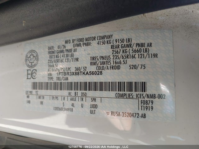Ford Transit T-250 2026 1FTBR3X88TKA56028 Image 9