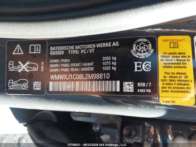 Продажа на аукционе авто 2020 Mini Cooper S Clubman All4, vin: WMWXJ1C08L2M98810, номер лота: 12708821