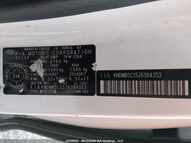 KIA SEDONA LX 2018 KNDMB5C15J6384353 Image 18