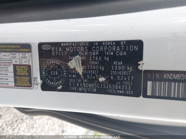 KIA SEDONA LX 2018 KNDMB5C15J6384353 Image 9