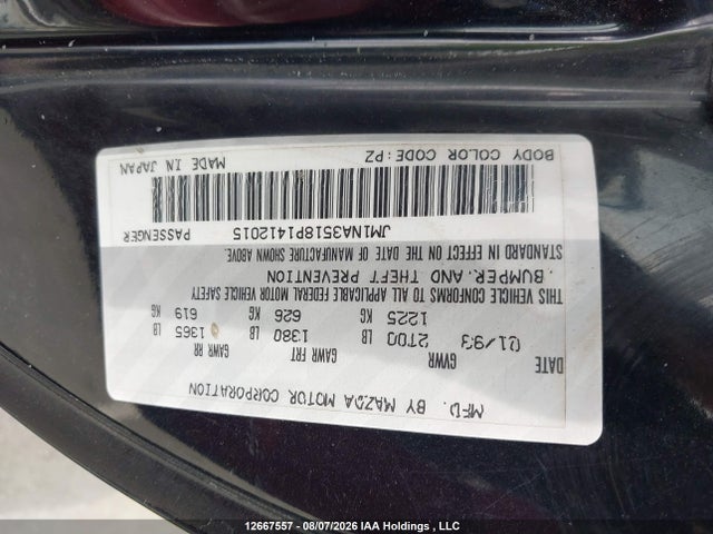 Aukcja sprzedaży 1993 Mazda Mx-5 Miata, vin: JM1NA3518P1412015, numer aukcji: 12667557