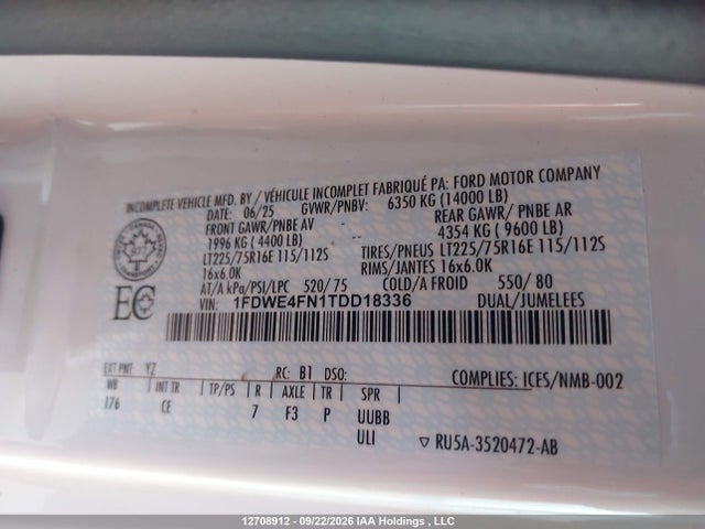 Ford Econoline E450 Super Duty Cutaway Van 2026 1FDWE4FN1TDD18336 Image 15