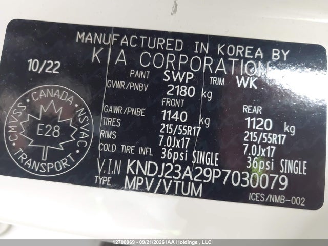 Продажа на аукционе авто 2023 Kia Soul Ev, vin: KNDJ23A29P7030079, номер лота: 12708969