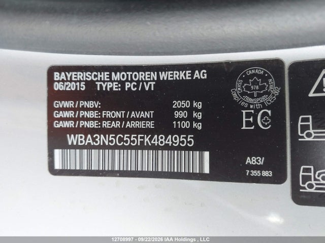 Aukcja sprzedaży 2015 Bmw 428 Xi, vin: WBA3N5C55FK484955, numer aukcji: 12708997