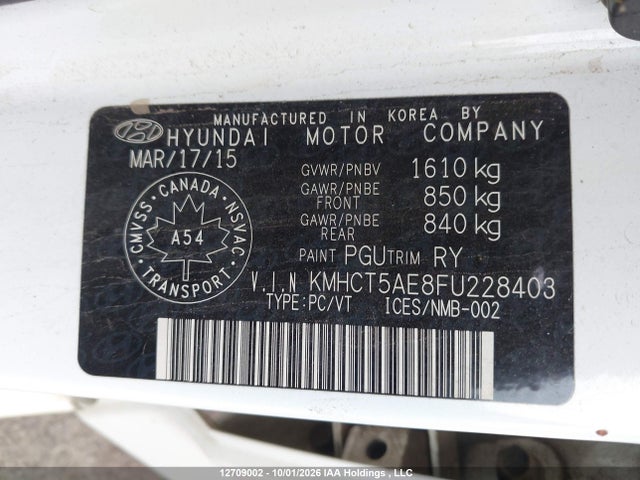 Hyundai ACCENT GS 2015 KMHCT5AE8FU228403 Image 19