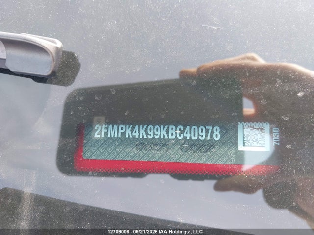 12709008 :رقم المزاد ، 2FMPK4K99KBC40978 vin ، 2019 Ford Edge Titanium مزاد بيع