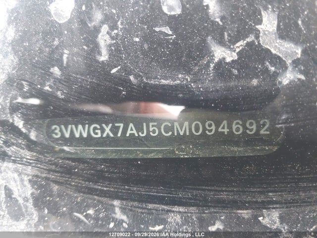 Aukcja sprzedaży 2012 Volkswagen Jetta Sel, vin: 3VWGX7AJ5CM094692, numer aukcji: 12709022