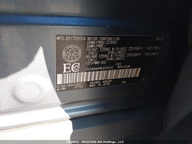 JTEAAAAH9MJ039533 Toyota Venza Xle