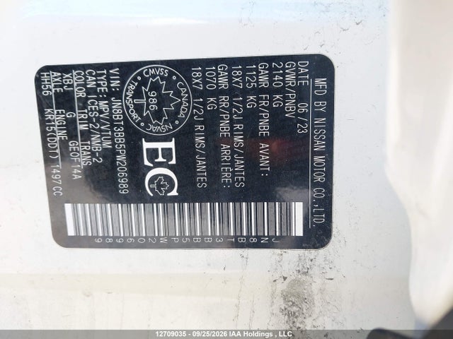 Nissan ROGUE SV 2023 JN8BT3BB5PW206989 Image 19